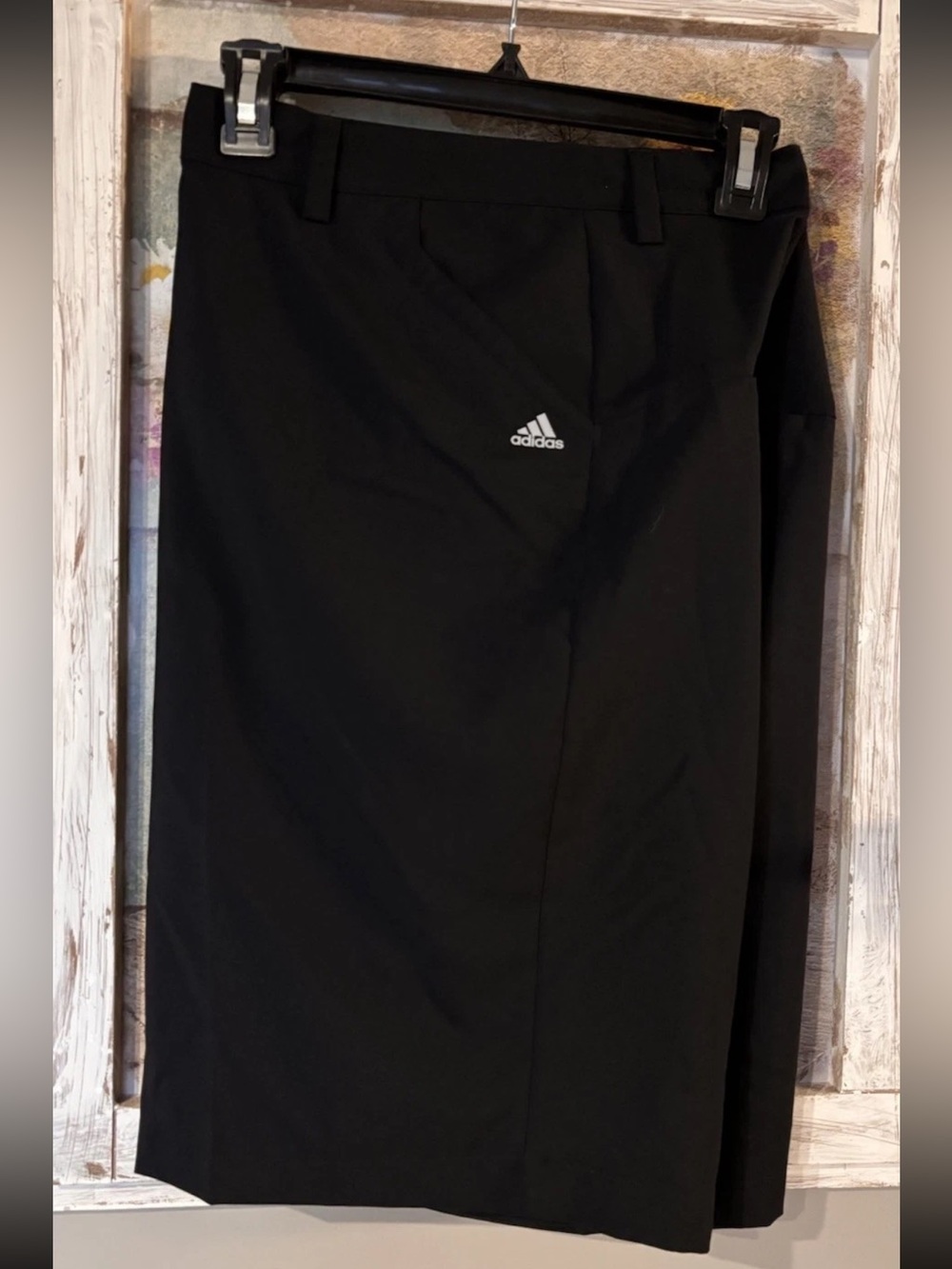 Men’s Adidas Black Casual Chino Golf Shorts Black Sz 32